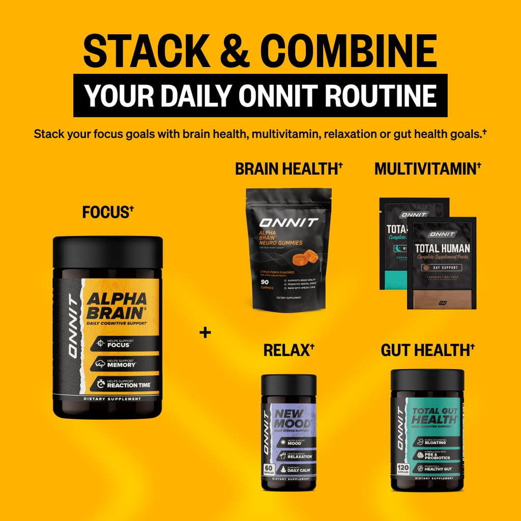 ONNIT Alpha Brain Capsules for Men & Women, IGEN Non-GMO Tested Memory, Focus & Mental Clarity Support with L-Theanine
