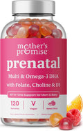 Prenatal Vitamin Gummies with DHA | Vegan Prenatal Vitamins for Women with Omega 3, Methylfolate, Choline & D3, Pregnancy Vitamins for Fetal Development