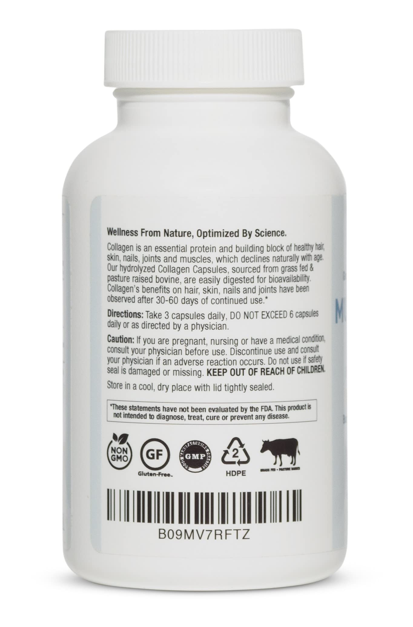 BioOptimal Multi-Collagen Supplement Capsules, Types I, II, III, V, & X Collagen, 90 Capsules