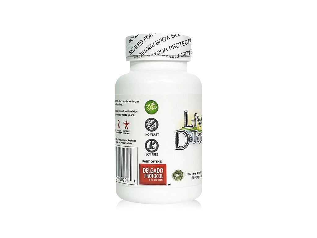 Liv D-Tox - 60 Capsules - Liver Detox and Cleanse Support Health Supplement, with Turmeric The Delgado Protocol for Health Au supplements