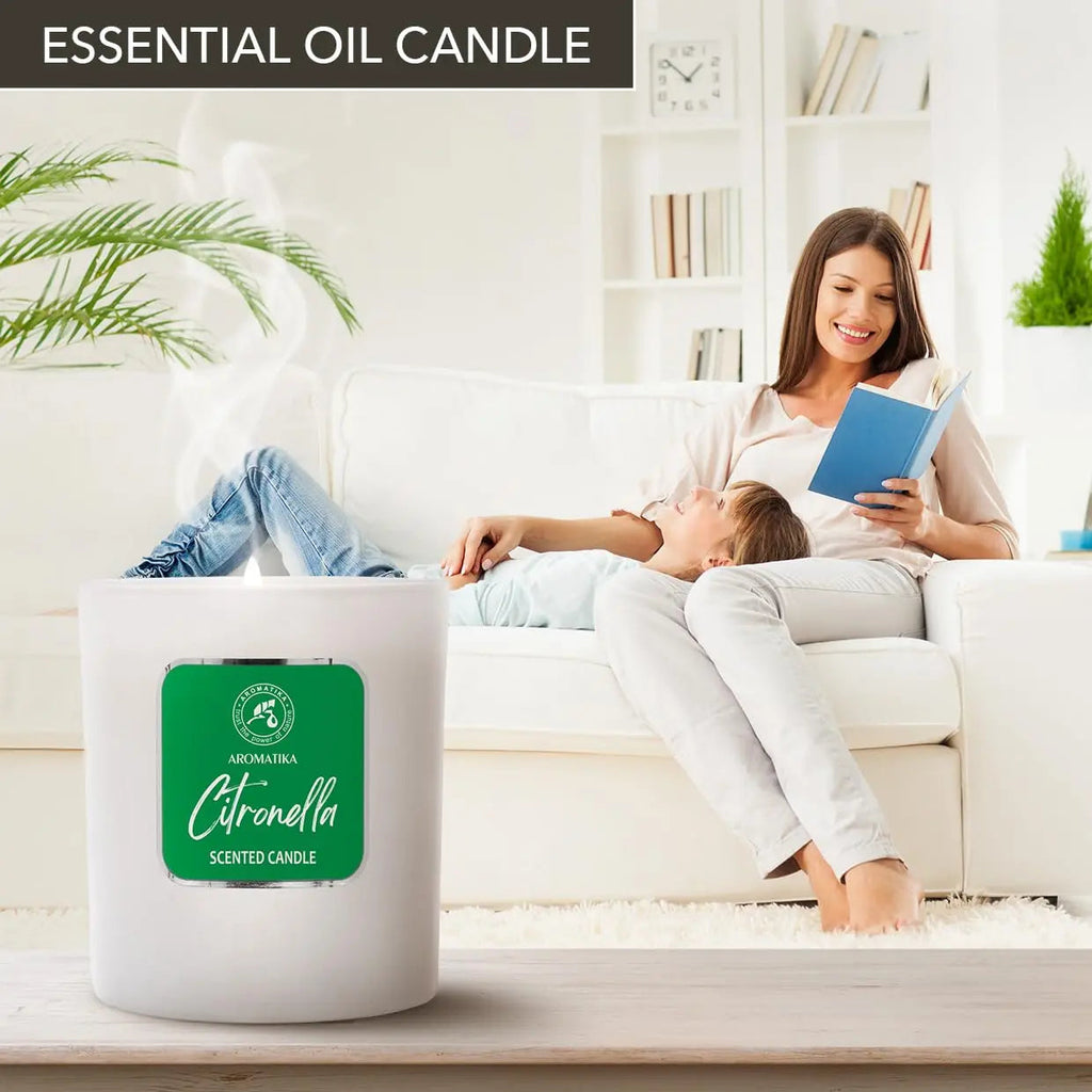 Scented Candle Citronella 200g - Aromatherapy Candle - Soy Wax Candles for Home Scented AROMATIKA Au supplements