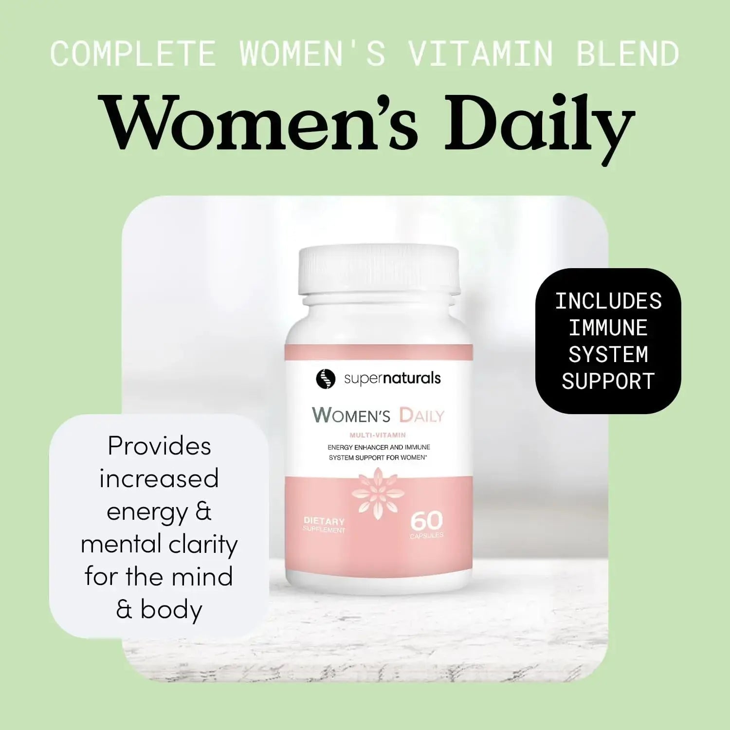 Super Naturals Health, Multivitamin for Women, Immune Defense Supplement Multivitamin Capsules, Vegan Supplements for Women - 60 Capsules JLM NUTRITIONALS Au supplements