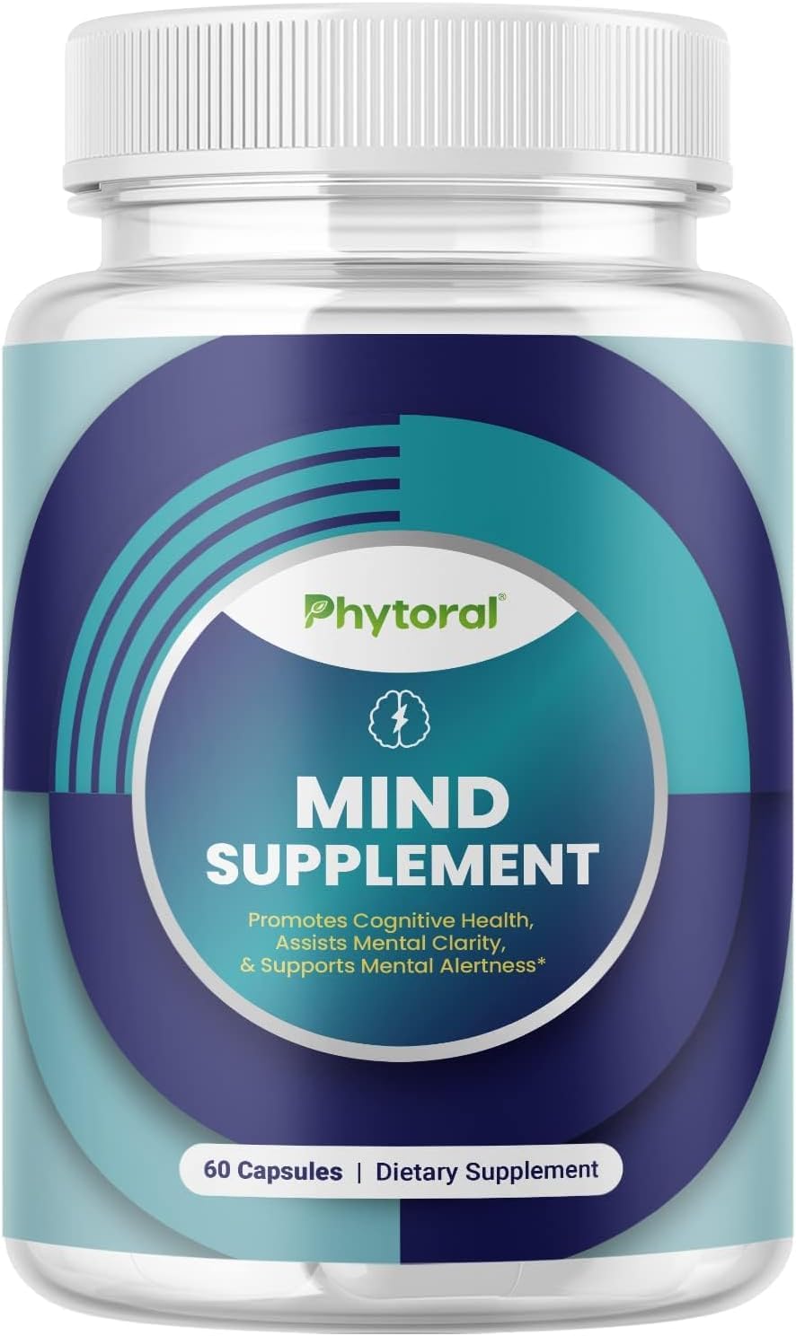 Nootropic Brain Supplement for Memory and Focus Enhancement - Vitamins for Brain Mental Health & Clarity - Cognitive Health Complex for Mind's Vitality & Mental Alert - 60 Count Phytoral Au supplements