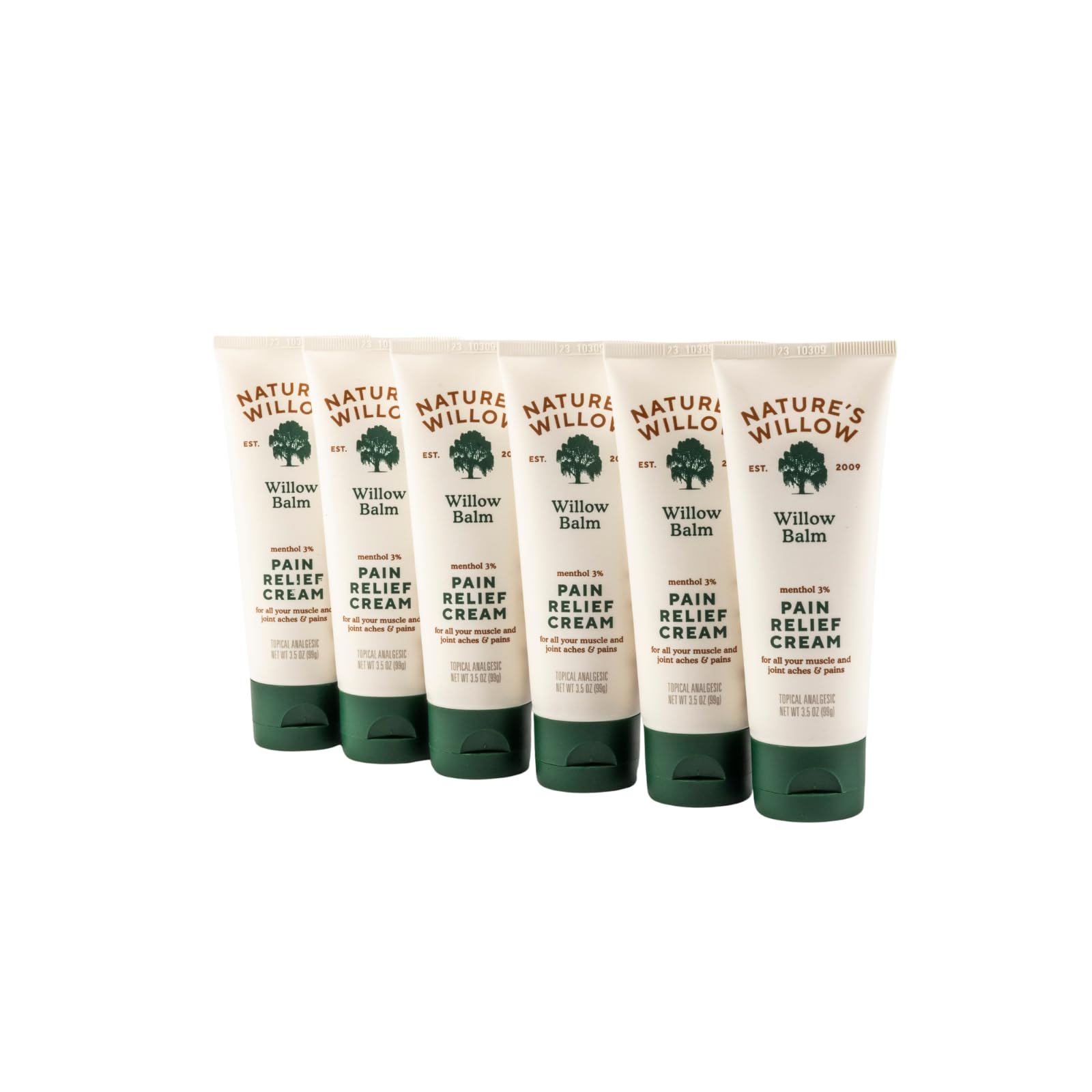 Nature's Willow Willow Balm Natural Pain Relief Cream for Muscles & Joints | Fast-Acting with Willow Bark & Menthol | Free from Artificial Fragrances & Dyes | 6-Pack | 3.5 fl oz Nature's Willow Au supplements