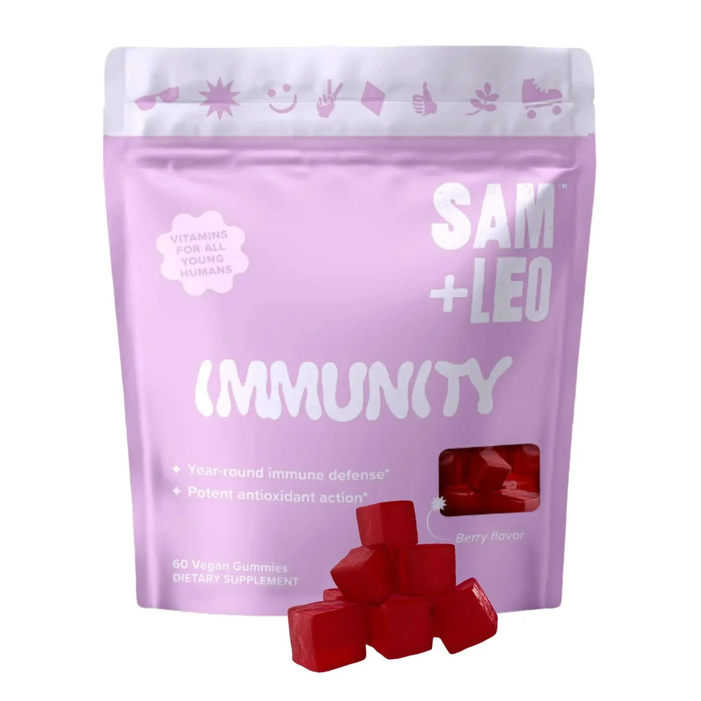 SAM+LEO Immunity Gummies with Elderberry, Echinacea, Zinc & Vitamin C for Kids & Teens – Immune Support Supplement Gummies | SAM+LEO Au supplements