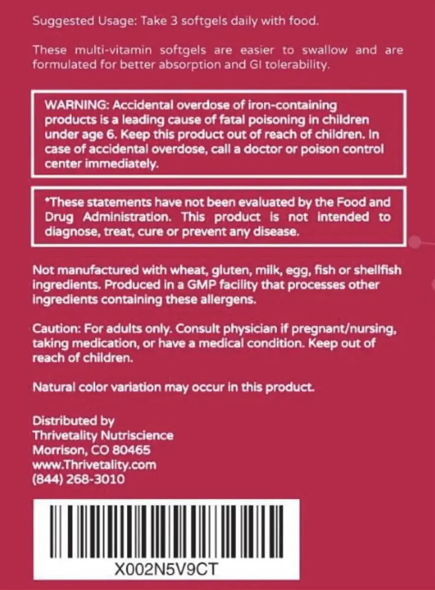 ONE Woman Bio-Optimized Multi-Nutrient by Thrivetality | Women's Multivitamin | #1 Physician Formulated | Science Based | Clinically Proven | Thrivetality Nutriscience Au supplements