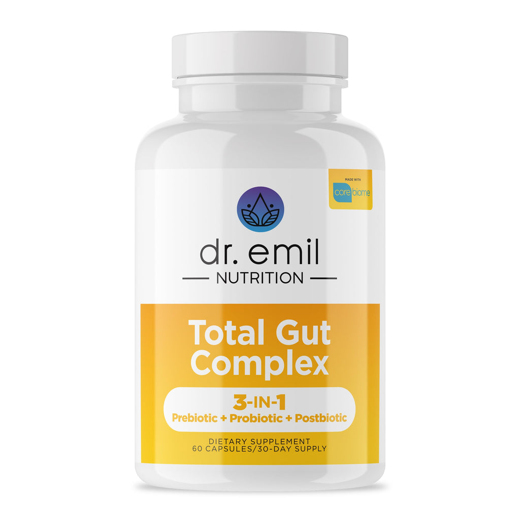 DR. EMIL NUTRITION Total Gut Health Complex - Prebiotic, Probiotic & Postbiotic Supplement - Supports Digestive Health, Bloating & Gut Balance
