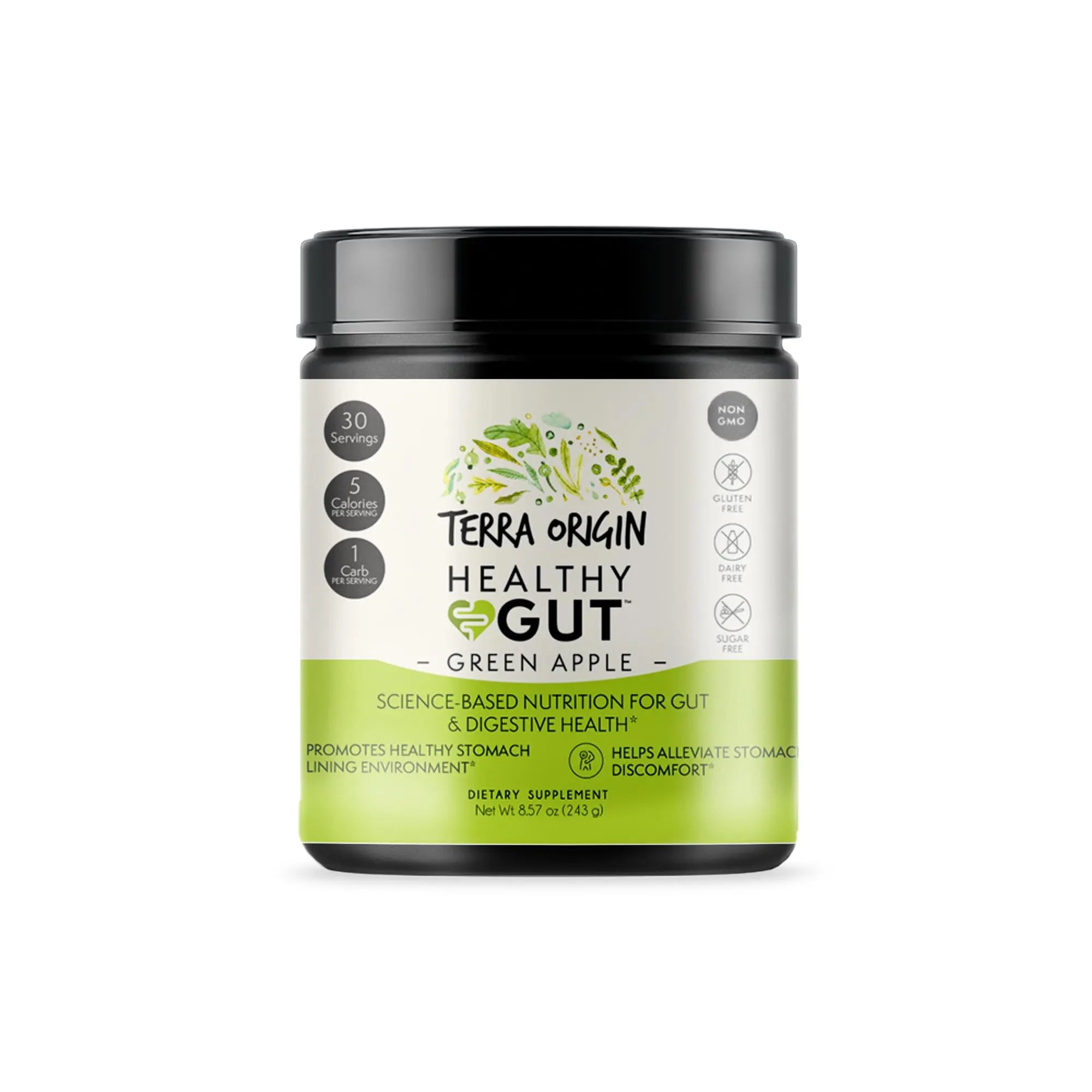 Healthy Gut Green Apple | 30-Servings with L-Glutamine, Zinc, Glucosamine, Slippery Elm Bark, Marshmallow Root and More! TERRA ORIGIN Au supplements