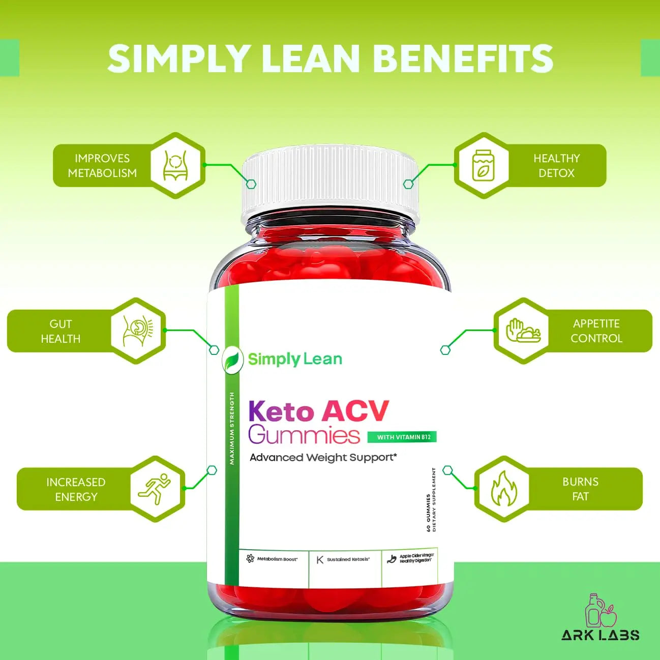 Ark Labs Simply Lean Keto Gummies, Simply Lean Gummies, Simply Lean ACV Gummies Ark Labs Au supplements