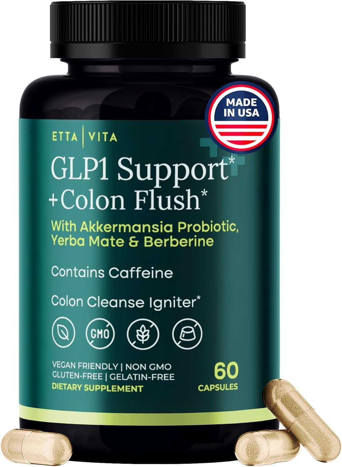 Colon Cleanse + Supplement Weight Loss & Energy - Appetite Suppressant & Fat Burner for women and men with Berberine, Yerba Mate, Psyllium Husk, Senna Leaf