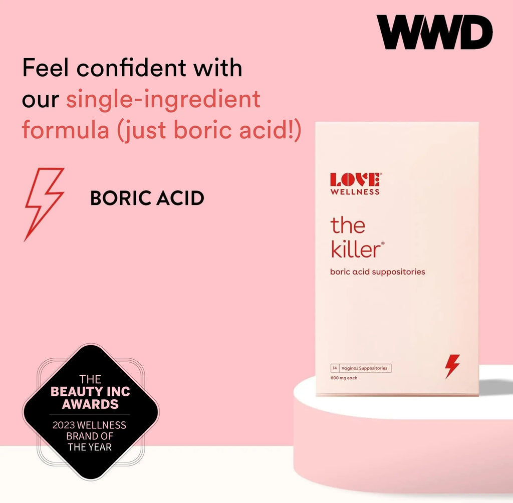 Love Wellness pH Balancing Cleanser & The Killer | Boric Acid Suppositories & Feminine Wash Love Wellness Au supplements