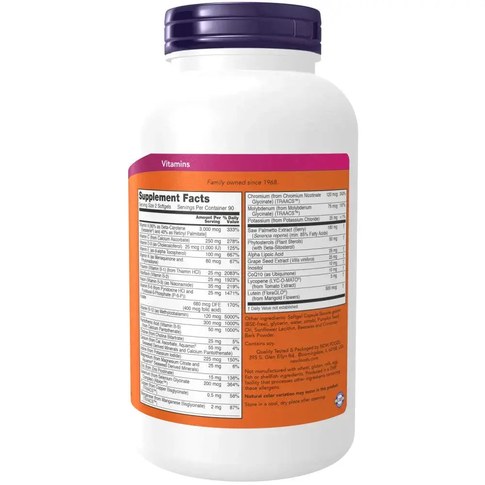 NOW Foods AdamTM Men's Multiple Vitamin -Softgels,180 Count (Pack of 1) NOW Foods Au supplements