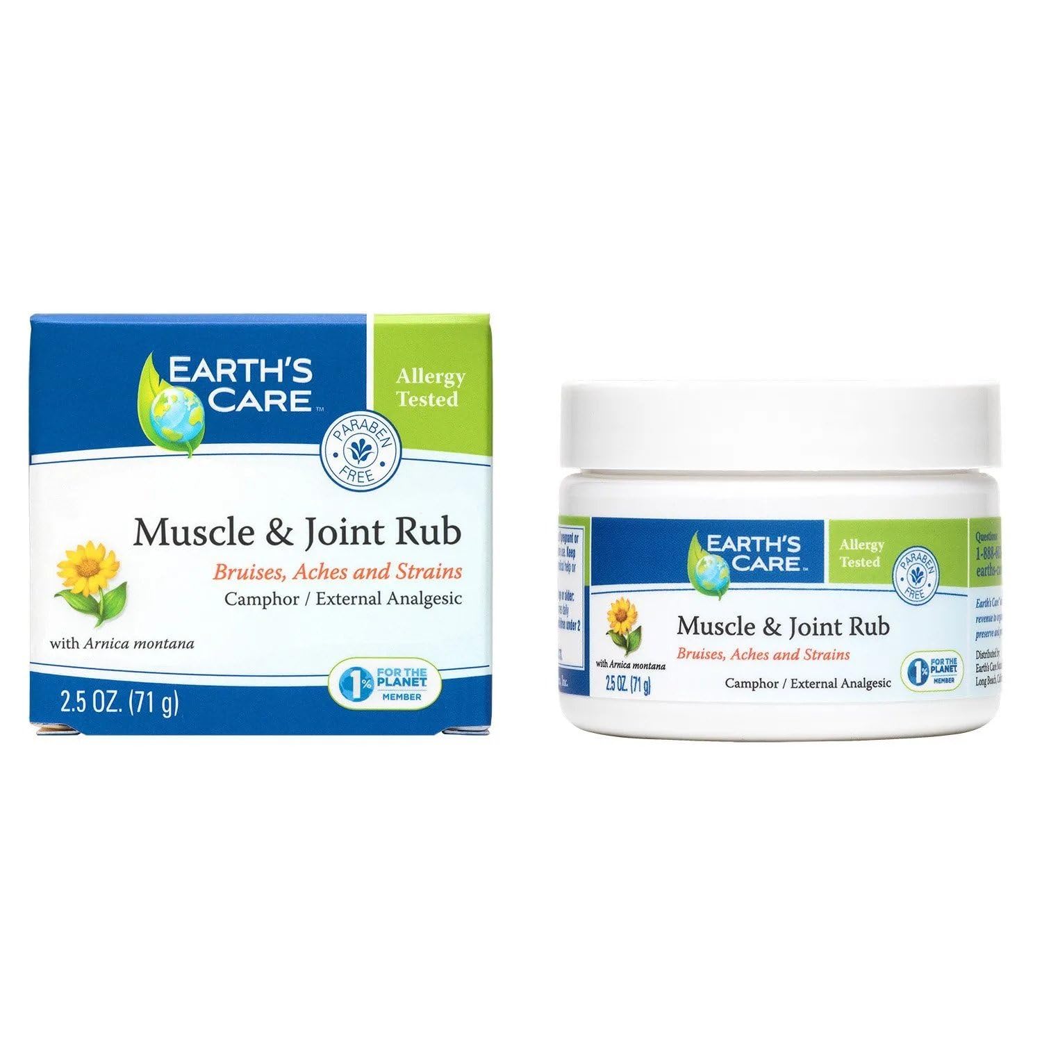 Earth's Care Muscle & Joint Rub - for Sore Muscles, Bruises, Aches and Strains - 2.5 OZ. Earth's Care Au supplements