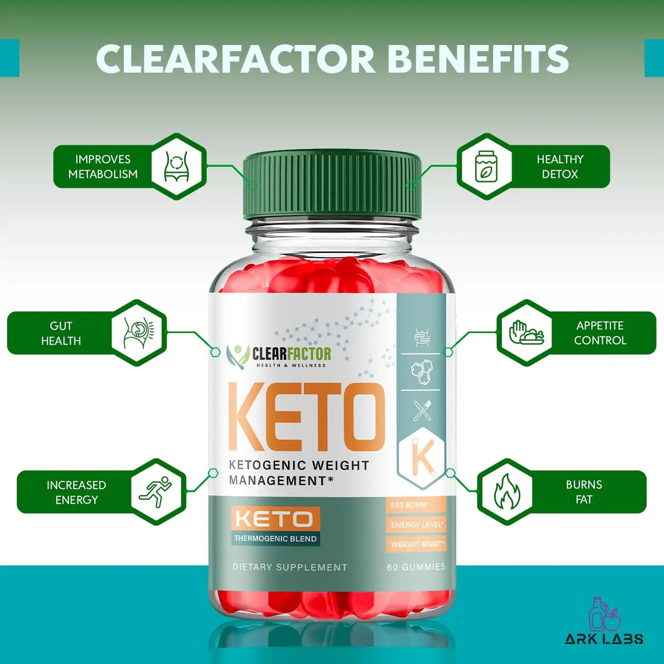(2 Pack) Clear Factor Gummies, Clear Factor ACV Gummies, Clear Factor Gummy, Clear Factor Ark Labs Au supplements