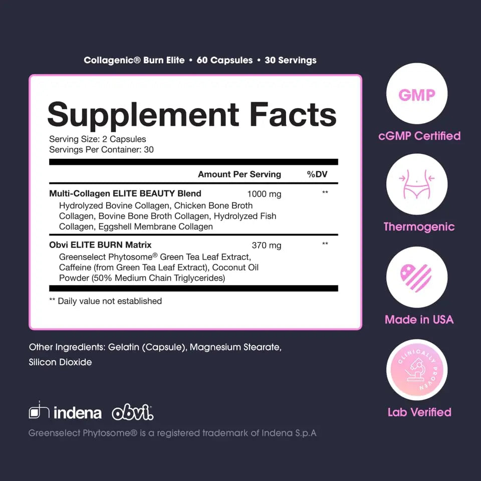 Obvi Burn Elite, Collagenic Thermogenic for Weight Loss, Boost Energy and Focus Obvi Au supplements