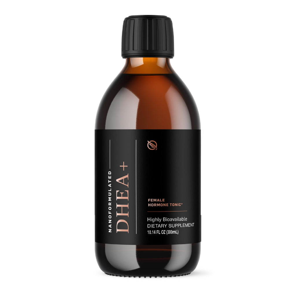 Quicksilver Scientific Nanoformulated Liquid DHEA+ Female Tonic - Micronized DHEA, Pregnenolone, DIM, Chrysin + Herbal Extracts for Woman - Menopause + Perimenopause Support (10.14oz / 300ml) Quicksilver Scientific Au supplements