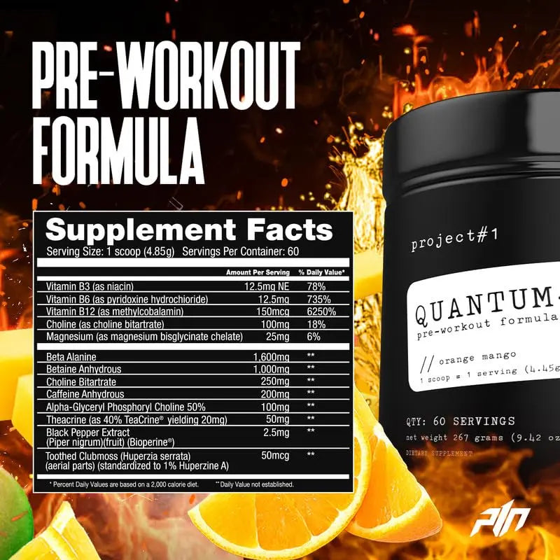 Project #1 Quantum-X Nutrition: Advanced Pre-Workout Powder for Men and Women Project #1 Au supplements