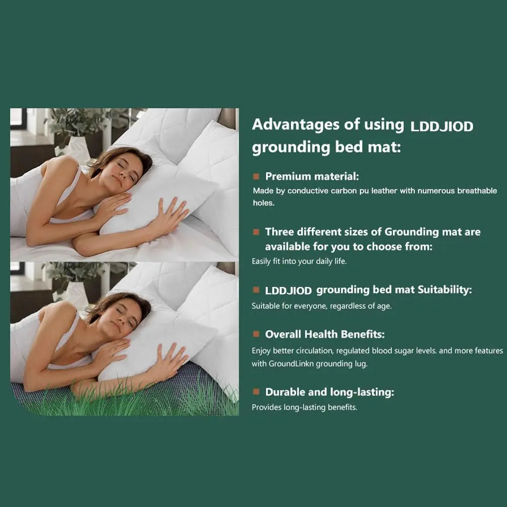 LDDJIOD Grounding Mat for Bed with 2 Grounding Cords, Conductive Grounding Sheet LDDJIOD Au supplements