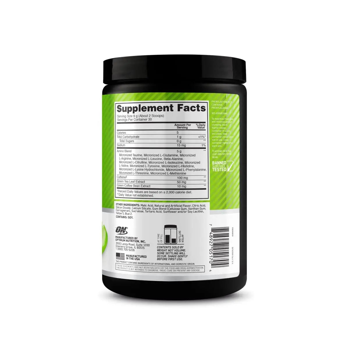 Optimum Nutrition Amino Energy - Pre Workout with Green Tea, BCAA, Amino Acids Optimum Nutrition Au supplements