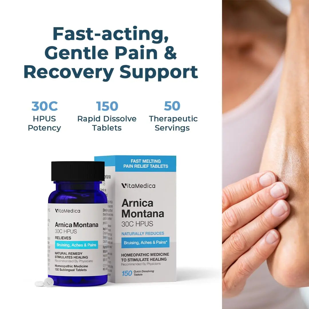 VitaMedica Arnica Montana 30C Rapid Dissolve Tablets for Natural Pain, Bruising, and Swelling Support VitaMedica Au supplements
