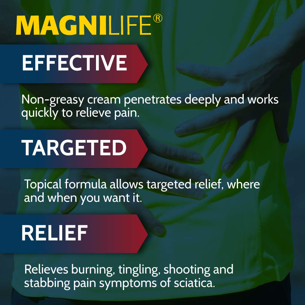 MagniLife Leg & Back Pain Relief Cream (4 oz), Topical Support for Leg Pain & Lower Back Discomfort, Fast Absorbing, No Residue, Mild Scent, Massage-in Formula MagniLife Au supplements