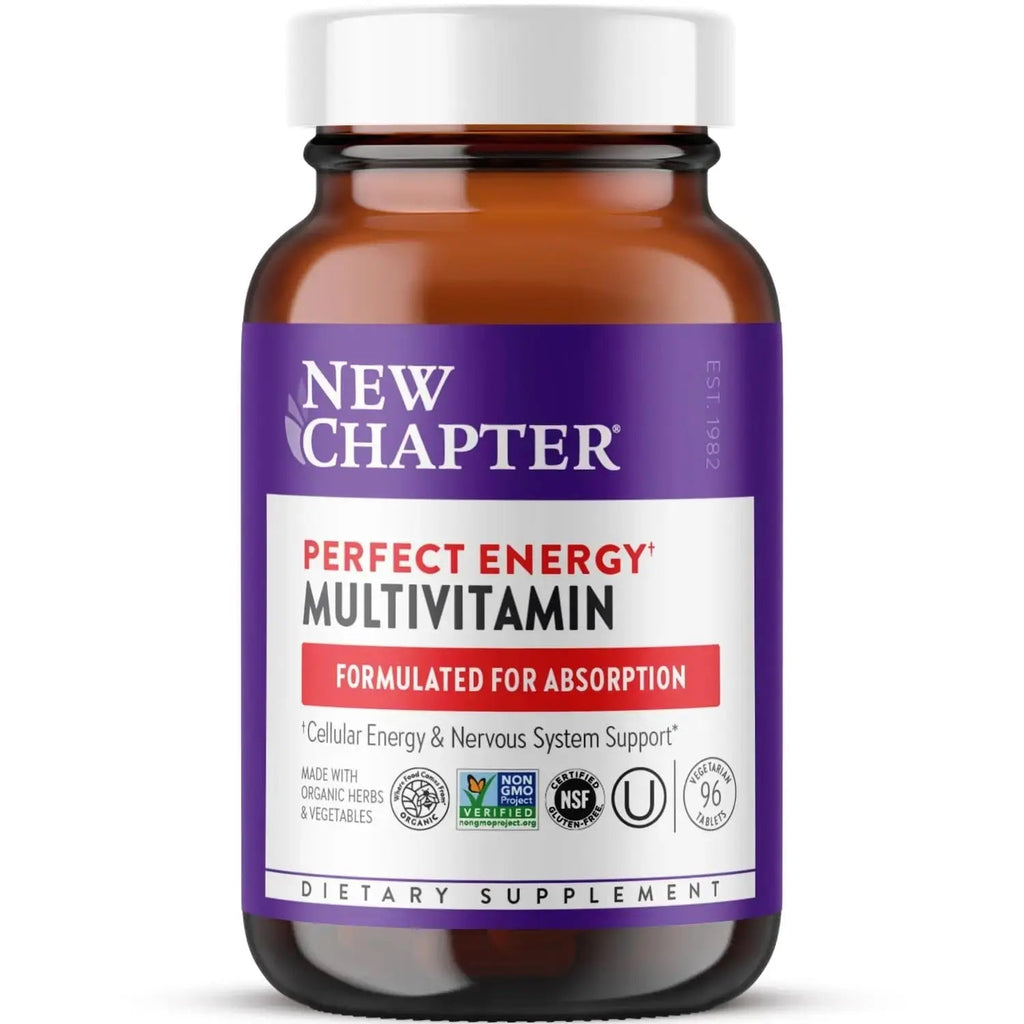 New Chapter Energy Supplement - Perfect Energy Multivitamin for Balanced Energy + Stress Support with B Vitamins + Vitamin D3 New Chapter Au supplements