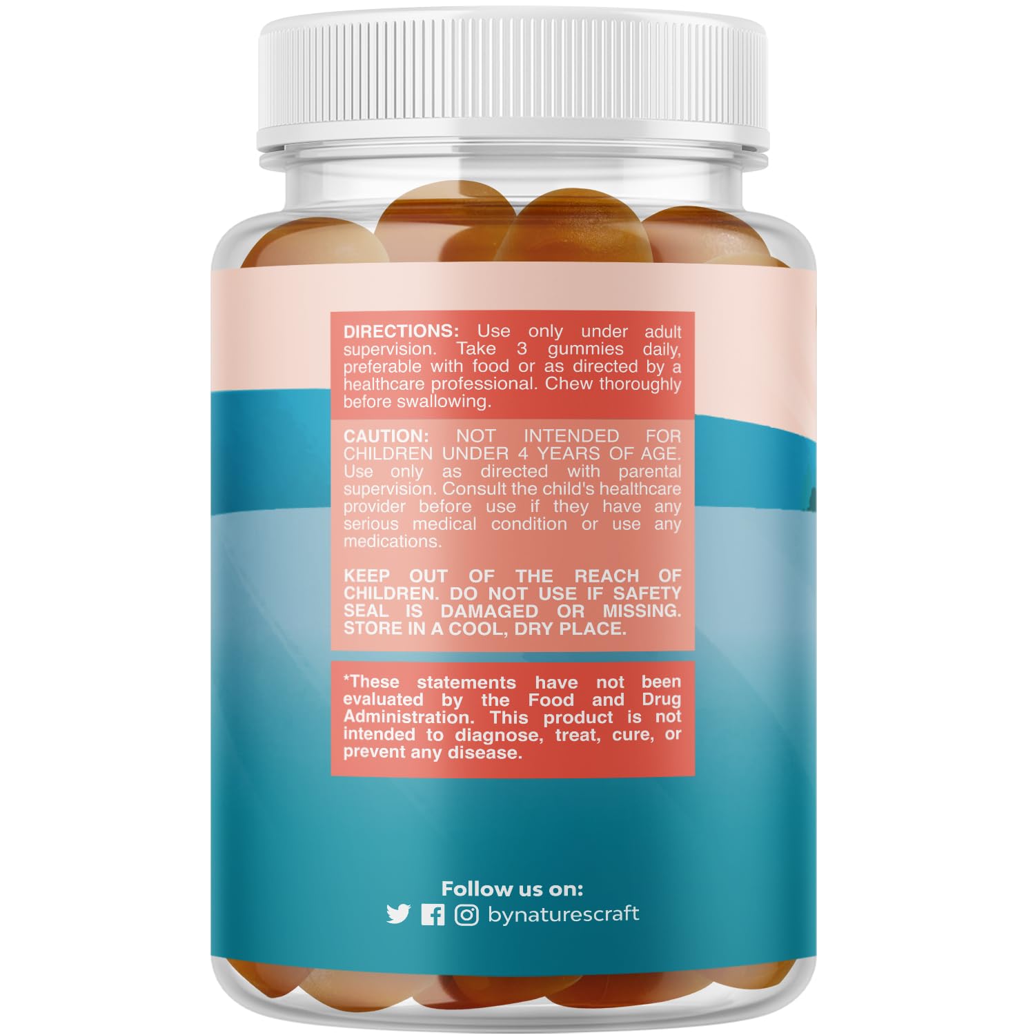 Kids Focus Gummies - Nootropics Brain Support Supplement for Kids with Green Tea Extract, B6 & B12 Vitamins for Memory and Brain Focus - Herbal Concentration Chews for Children - 90 Count Natures Craft Au supplements