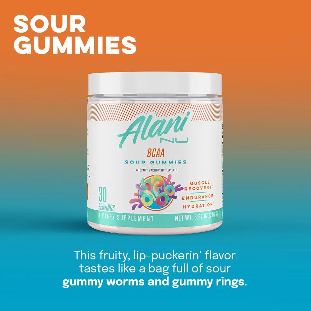 Alani Nu Breezeberry Pre Workout and BCAA Sour Gummies Post Workout Powder Bundle Alani Nu Au supplements
