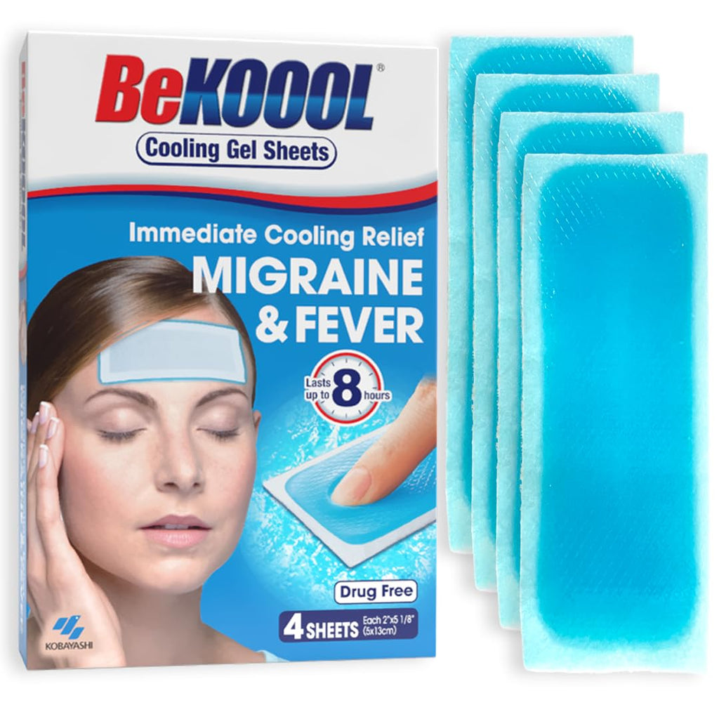 BeKOOOL Migraine Gel Sheets - 4 Count BeKoool Au supplements
