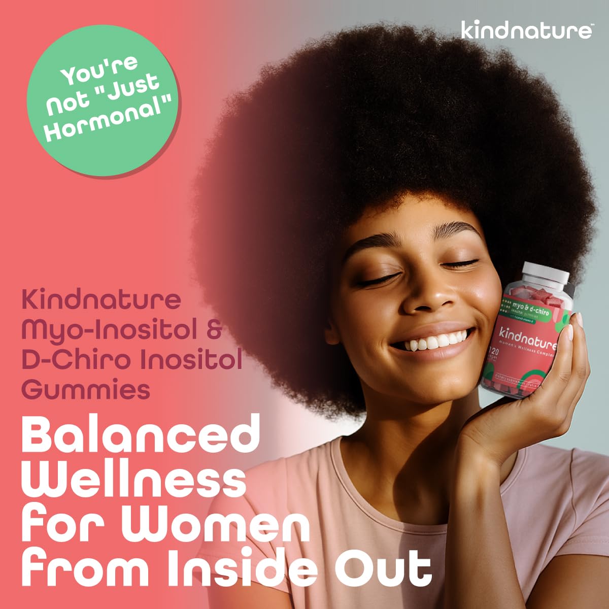 kindnature Myo-Inositol & D-Chiro Inositol Gummies for Women – 2000mg + 50mg, Ideal 40:1 Ratio – with Vitamin D & Folate – Hormone Balance Support – Vegan, Watermelon Flavor (120 Gummies) kindnature Au supplements