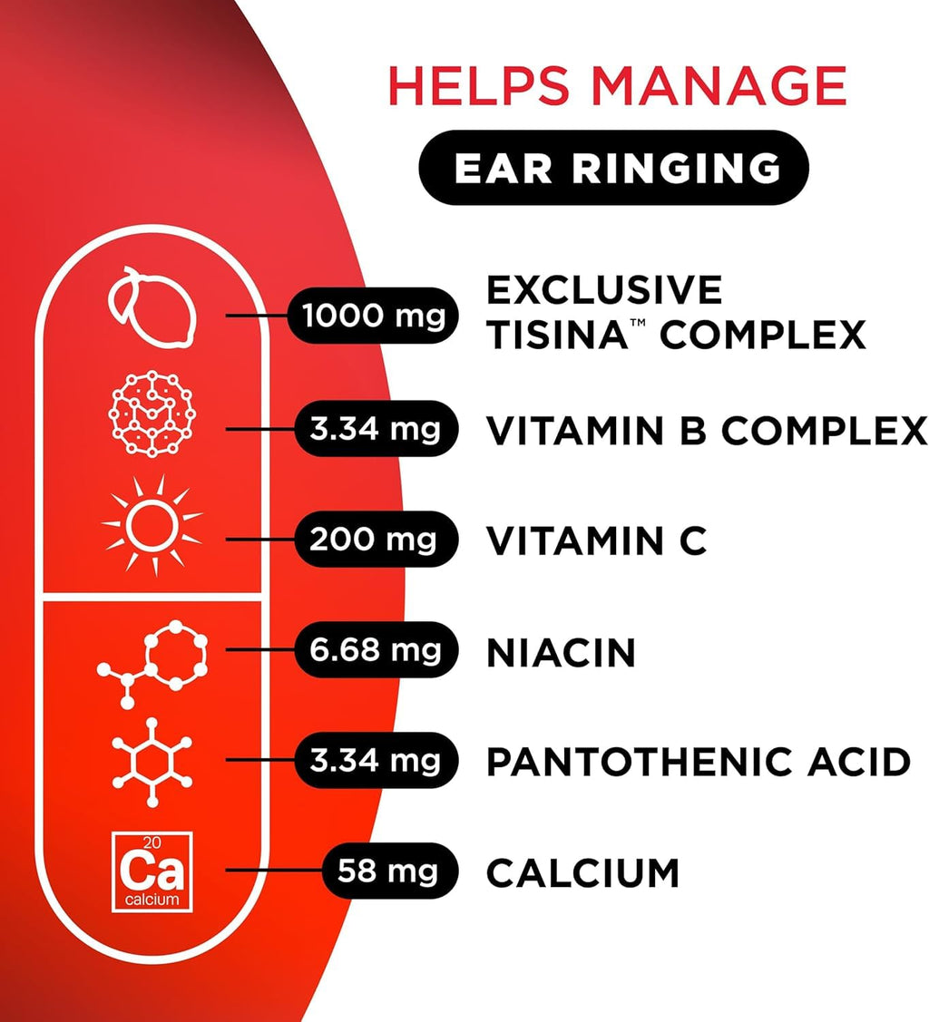 Lipo-Flavonoid Ear Ringing - Doctor-Recommended for Ringing Ears - Clinically Proven Lemon Bioflavonoid Complex with Vitamins C, B1, B2, B6, B12