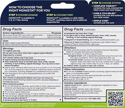 Monistat 3 Day Triple Action Combo Pack, Odorless, White Monistat Au supplements
