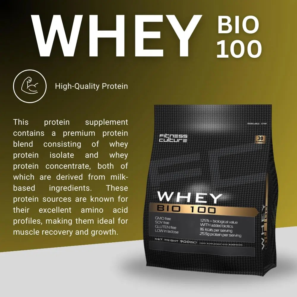 Fitness Culture Whey Bio 100 Whey Protein Powder with Pre and Pro Biotics Raspberry Flavour My Store Au supplements