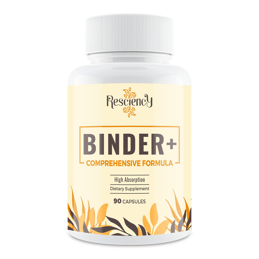 Resciency Detox Binder Supplement – Activated Charcoal, Zeolite, Bentonite Clay, Milk Thistle, Proprietary Blends - Liver & Gut, Max Absorption, 90 Vegan Capsules