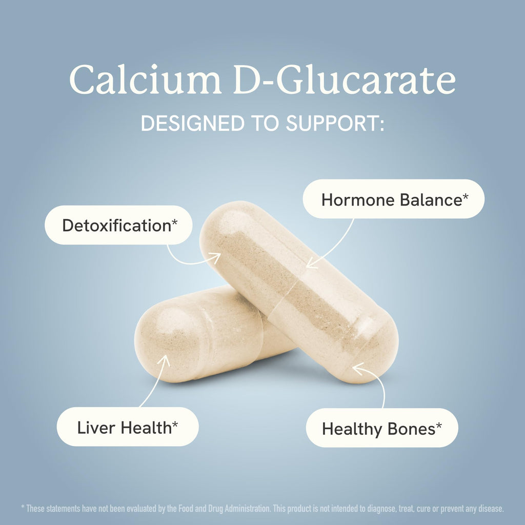 Calcium D-Glucarate | 500MG | CDG for Liver Detox and Cleanse, Hormone Balance, and Menopause Support | Calcium Supplement | Vegan, Non-GMO, Third-Party Tested | 90 Capsules (3-Month Supply) SMNutrition Au supplements