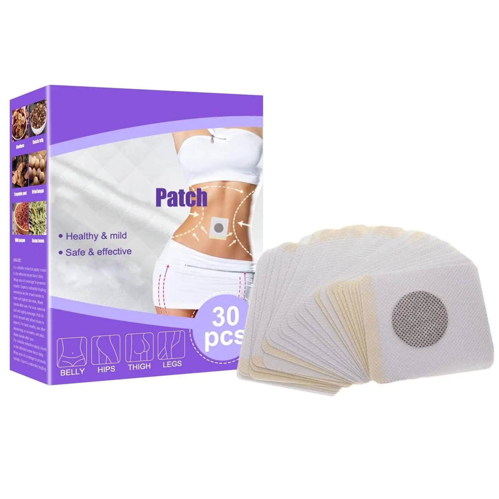 Rosarden Belly Patch, 30Pcs Toning Contouring Firming Patches, Sweatproof Patches Rosarden Au supplements