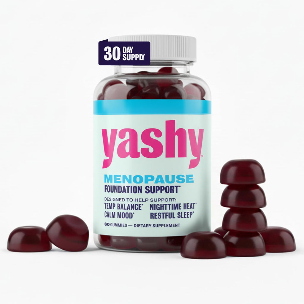 Yashy Gummies for Menopause | Hormone-Free Supplements for Women | Clinically Backed | 30 Servings | Helps Alleviate Hot Flashes, Night Sweats, & Mood Swings | Supports Libido | BlackBerry Flavor YASHY Au supplements