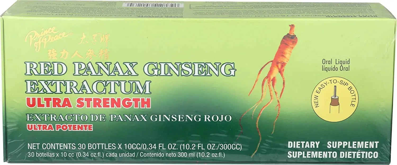Prince of Peace Red Panax Ginseng Extractum Ultra Strength, 0.34 Fl Oz (Pack of 30) Prince Of Peace Au supplements