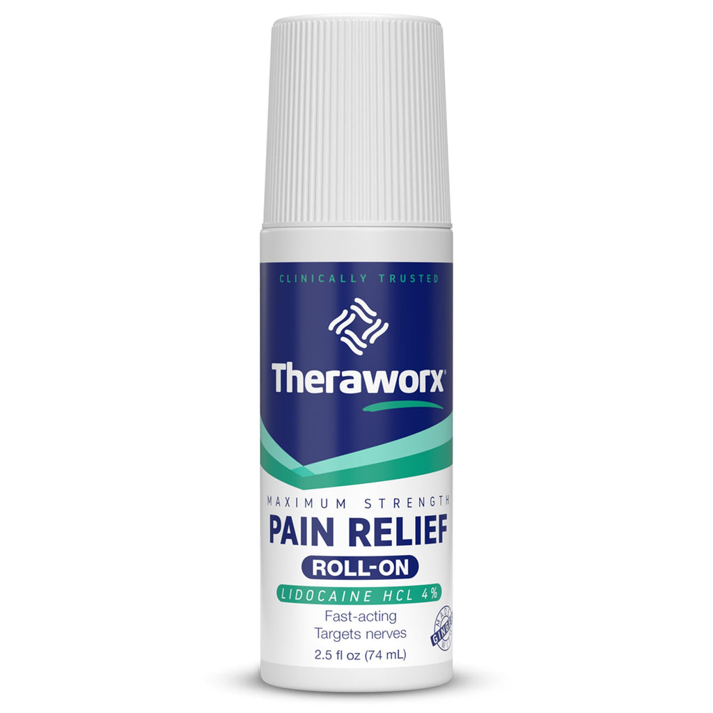 Theraworx Maximum Strength Pain Relief Roll-On with Lidocaine, Fast-Acting - 2.5 Oz - 1 Count Theraworx Au supplements