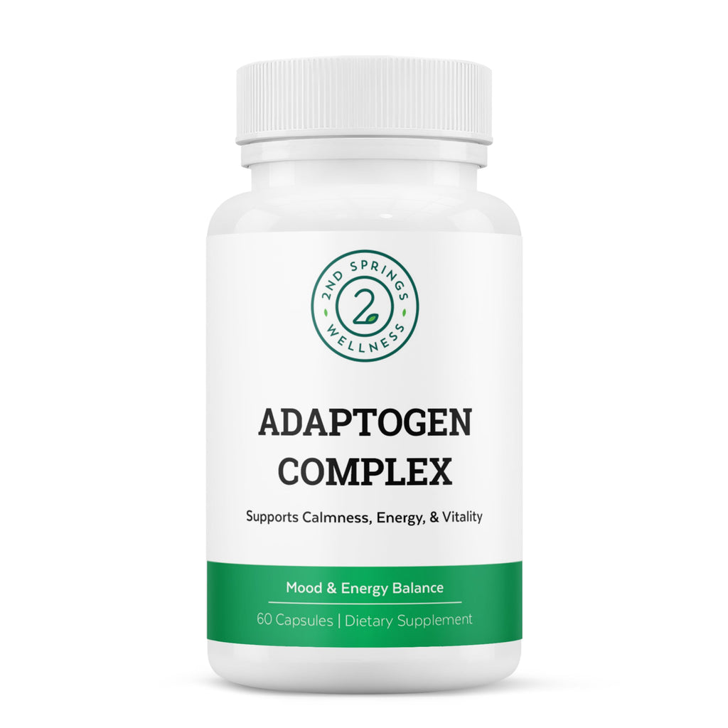 2nd Springs Adaptogen Complex Calmness, Energy and Vitality Booster - Ashwagandha, Schisandra, Astragalus, Ginseng, Rhodiola, and More - Adrenal Support Supplements - 60 Ct 2nd Springs Au supplements