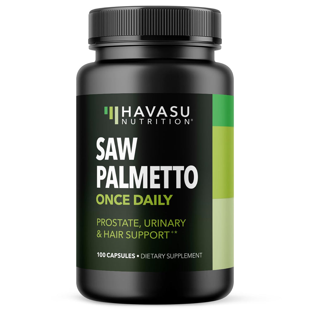 Saw Palmetto for Men Prostate Health Supplement to Promote Urinary Tract Function - 500mg Per Serving - 100 Count - DHT Blocker Hair Vitamin
