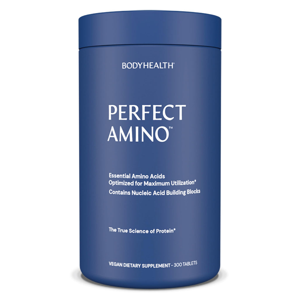 BodyHealth PerfectAmino (300 Tablets) Essential Amino Acid Supplement with EAA, Muscle Recovery, Boost Energy & Stamina, 99% Utilization