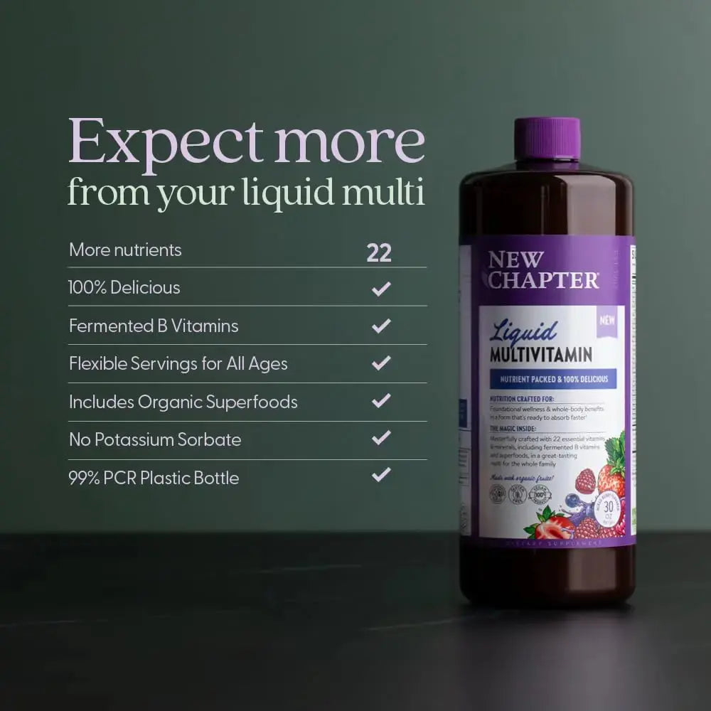 New Chapter Liquid Multivitamin + Mineral Supplement for Whole-Body Benefits, 100% Delicious Multivitamin for Adults New Chapter Au supplements