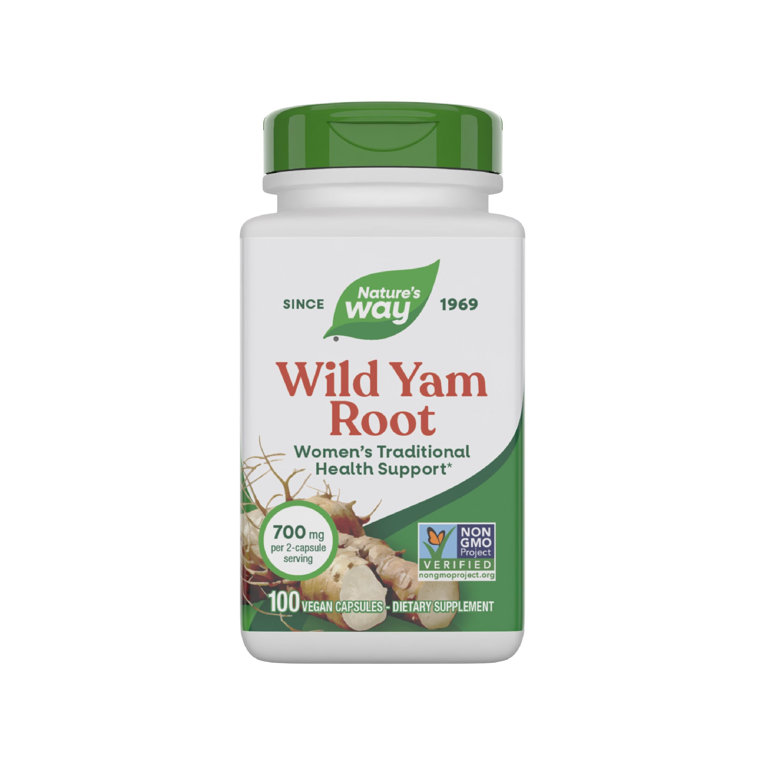 Nature's Way Wild Yam Root Capsules, Women's Traditional Health Support*, 700 mg per 2-Capsule Serving, Non-GMO Project Verified, 100 Vegan Capsules (Packaging May Vary) Nature's Way Au supplements