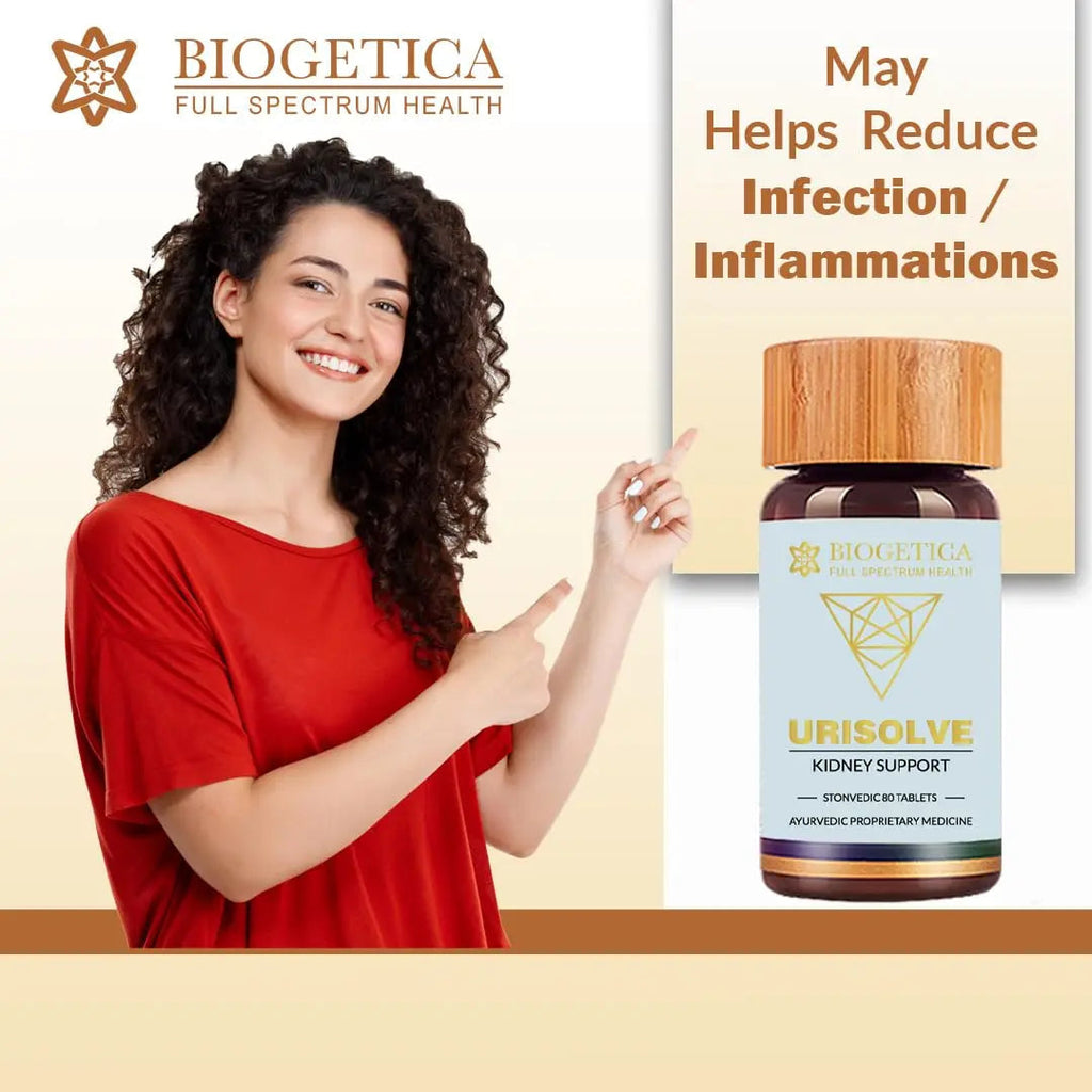 Biogetica Urisolve Kidney Care Herbal Supplement with Asparagus Racemosus & Terminalia Chebula for Optimal Urinary System Support - Non-GMO - 100% Vegan Ayurveda Supplement - 80 Tablets Biogetica Au supplements