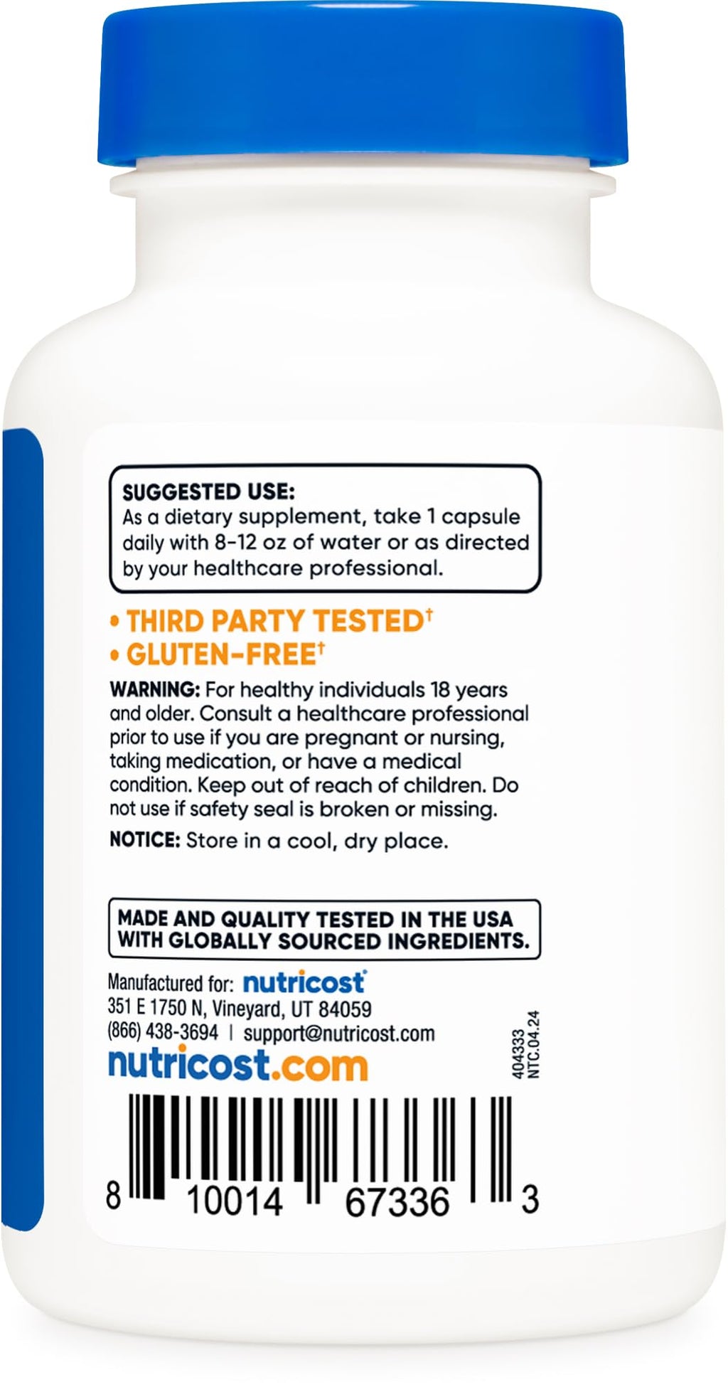 Nutricost Lithium Orotate 5mg, 120 Capsules - Veggie Caps, Non-GMO, Gluten Free