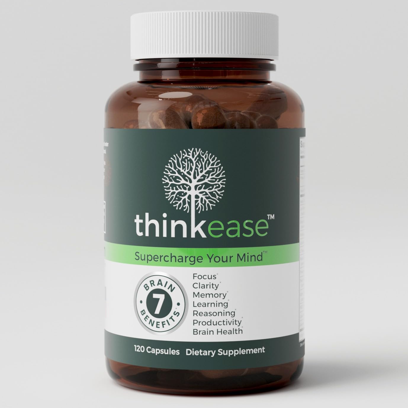 ThinkEase Brain Supplement (120 Capsules) | Memory, Mental Clarity, Focus, Cognitive Performance | Nootropic Supplement with L-Theanine, Acetyl L-Carnitine, Phosphatidylserine, Lion's Mane & More ThinkEase Au supplements