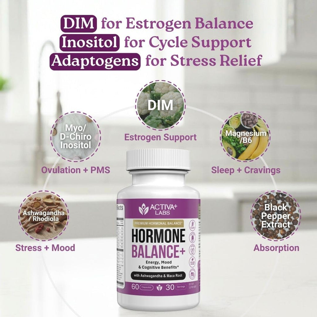 Activa Labs+ Hormone Balance for Women | Boost Energy, Mood, Libido and Focus | Supports Cycle&Menopause Comfort | Gluten, Soy&Lactose Free | 30 Day Supply Activa Labs Au supplements