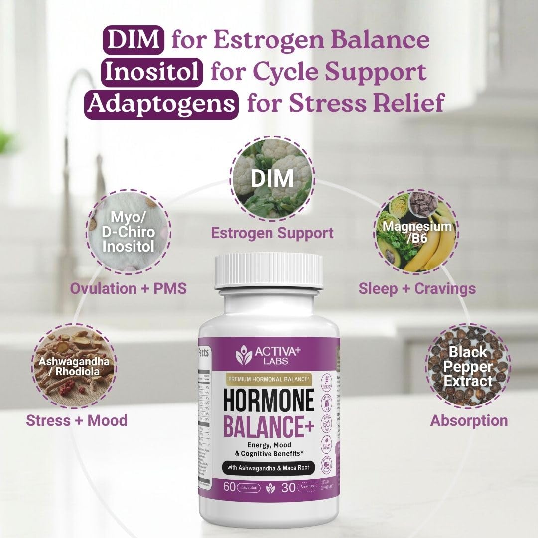 Activa Labs+ Hormone Balance for Women | Boost Energy, Mood, Libido and Focus | Supports Cycle&Menopause Comfort | Gluten, Soy&Lactose Free | 30 Day Supply Activa Labs Au supplements