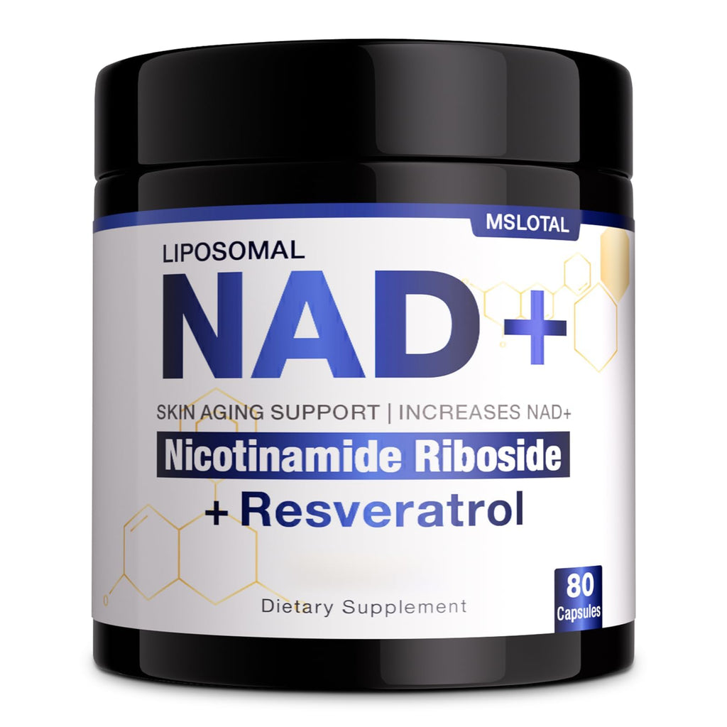 NAD+ Supplement - NAD Nicotinamide Riboside Resveratrol NAD Supplement 1000mg Pure Organic for Women and Men Anti-Aging, Energy, Focus, 80 Capsules MSLOTAL Au supplements